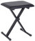HOMCOM Panca per Pianoforte Imbottita Altezza Regolabile Pieghevole Antiscivolo, Nero, 39x29x47cm