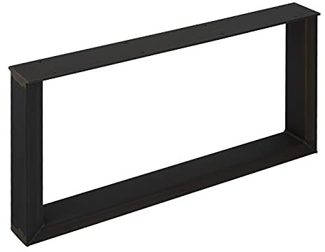 SOTECH 1 Paar Tischgestelle TAB Stahl Used Look Profil 80 x 40 mm Höhe: 400 mm Tiefe 800 mm Tischkufen Industriedesign Tischuntergestell Tischkufe Kufengestell