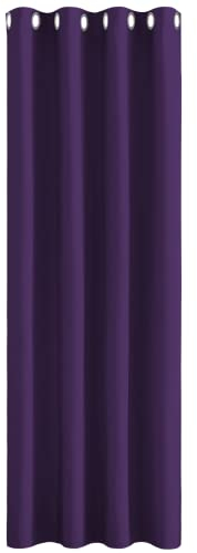 PONY DANCE Thermovorhang Hitzeschutz Abdunkelnd Blickdichte Gardinen mit Ösen Wohnzimmer 1 Stück H 210 x B 132 cm Verdunkelungsvorhang Kinderzimmer, Violett