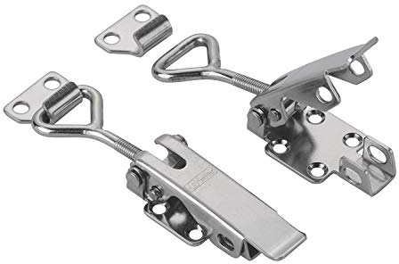 FTsolid [2er Set] einstellbarer Spannverschluss aus Edelstahl ESS1 Kistenverschluss rostfrei verstellbar Hebelverschluss Sicherheitsverschluss