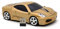 DAY DAY HAPPY Computermaus USB 2,4 GHz Rennwagen 3D drahtlose Maus optische Mäuse für Windows und Mac (Gold)