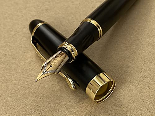 Rhapsody Jinhao x450 Fountain Pen 0.5mm Medium-Fine Nib Ink Pens (Matt/Satin Black)