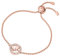 Michael Kors Brass and Pavé Crystal MK Logo Chain Bracelet for Women, Color: Rose Gold (Model: MKJ7321791), Standard, Metal, crystals