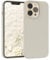 EAZY CASE Premium Silikon Handyhülle kompatibel mit iPhone 13 Pro, Slimcover mit Kameraschutz und Innenfutter, Silikonhülle, Schutzhülle, Bumper, Handy Case, Hülle, Softcase, Taupe