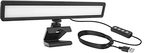 USB LED Streaming Licht 9W LUXCEO,66 Lampenperlen Videolicht,mit Desktop-Stativ&Clip(2500-9000K,CRI 95+) Beleuchtung für Fotostudios,Tiktok,Live-Streaming,YouTube,Videokonferenz