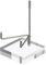 BTSKY Medium Size Adjustable Silver Metal Arm Display Stand Easel with Square Acrylic Base, Display Holder for Geodes Rock Mineral Agate Fossil Coral Coin