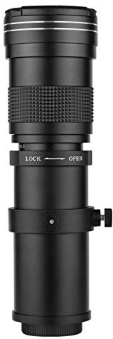Andoer Kamera MF Super Teleobjektiv F/8.3-16 420-800mm T Mount mit Adapterring Universal 1/4 Gewinde Ersatz für Canon EF-Mount Kameras EOS 80D 77D 70D 60D 60Da 50D 7D 6D 5D T7i T7s T6 S