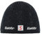 Eisbär René Skipool Mütze Beanie Strickmütze Wollmütze Wintermütze Skimütze (One Size - schwarz-blau)