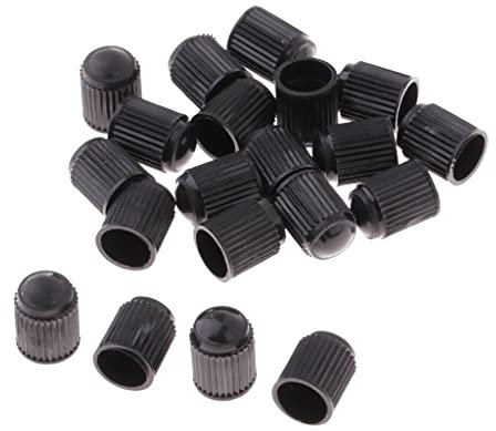Baoblaze 20x Fahrrad Ventil Staub Abdeckung Amerikanisch/Ventile Gummi Schwarz