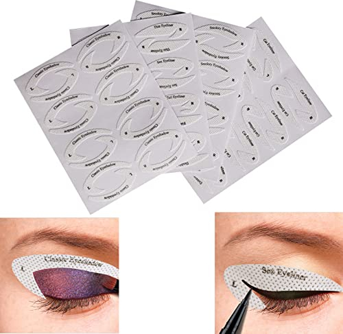 64PCS Eyeliner Schablone Lidschatten Schablone Eyeliner Schablone Sticker & Lidschatten Schablonen Sticker Kit Augen Make up Schablone Cat Eyes Make up Tool Eyes Winged Eyeliner Tape