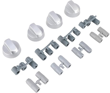 sparefixd for Bosch Cooker Oven Silver Control Knob Knobs x 4