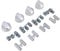 sparefixd for Bosch Cooker Oven Silver Control Knob Knobs x 4