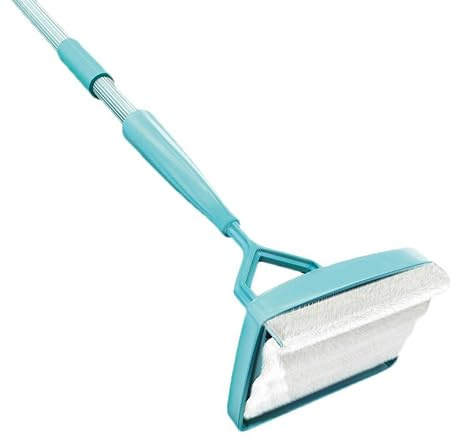 Easylife Skirting Board Cleaner with Mop Handle + 3 Washable Mop Heads, Tile Cleaner L125xW10xDcm - Fully Guaranteed