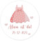 50 Babyparty Geburt Einladungen Brief Aufkleber PERSONALISIERT 40mm Baby Name Aufkleber Geschenkverpackung Gastgeschenke Tüten Kuvert Siegel Sticker - Rd 553 (Rosa)