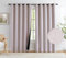 Treatmentex Pink Blackout Curtains - 90 Inch Long, Grommet Burlap Linen Drapes for Living Room & Bedroom, Room Darkening, 2 Panels (60x90 inch)