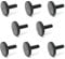 Ganter Normelemente | Flache Rändelschrauben | Rändelschrauben (niedrige Form) | DIN 653-M3-8 | 8 Stück | Stahl brüniert | Gewinde: M3x8
