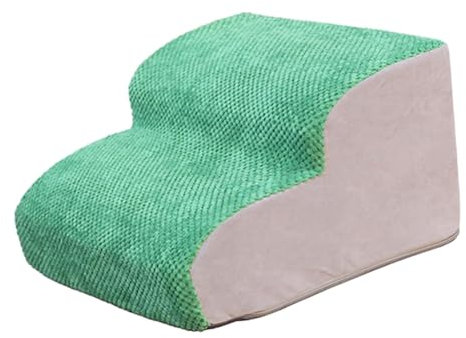 Fenteer Escalera para Perros Pequeños de 2 Niveles, Rampa Plegable, Verde