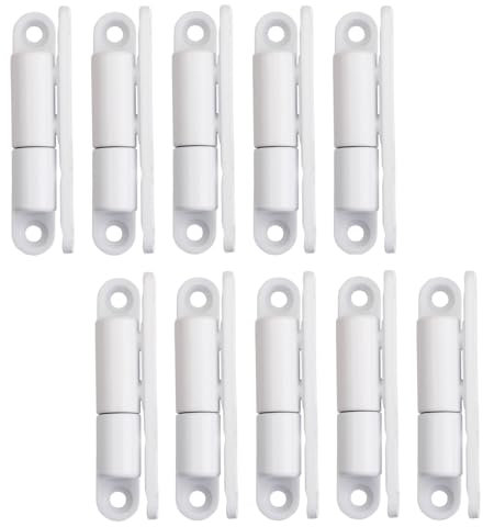 SOTECH 10 Stück Türbänder Aufschraubband 15 x 83 mm Scharnier Renovierband für Innentüren zum Aufschrauben (Stahl weiß)