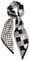 GIMIRO Satin Seidenschal 148 x 13,5 cm Krawatte Double Layer Bund für Blazer, Mantel, Kleid (60# Flower - Plaid Black)