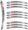 EZARC Lame de scie sabre de 380mm à dents japonaises, pour élagage, avec une bordure arquée et 6 dents par pouce, idéale pour la taille des arbres et la coupe de bois, lot de 10 pièces