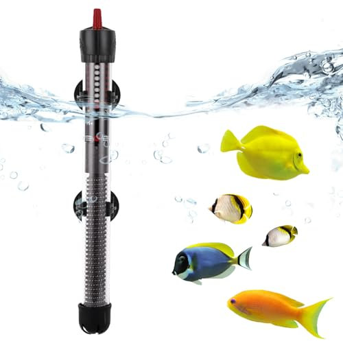 Calefacción para acuario, 100 W, varilla calefactora ajustable con termostato, calentador de acuario ajustable con ventosas, para tanques de peces, acuarios de tortugas y acuarios, 20 l-100 l (20-34