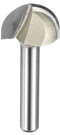 sourcing map 1pcs Router Bit Core Box 1/4 Shank 3/4 Inch Cutting Dia. Round Nose Router Bit 1 Flutes Carbide Cove Box Cutter for Carpentry Woodworking Milling Cutter Tool