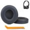 SINOWO Earpads Replacement for Beats Solo 2 & Solo 3 Wireless On-Ear Headphones,Solo2 Solo3 Ear Pads Cushions with Noise Isolation Memory Foam,Soft Protein Leather(Grey)