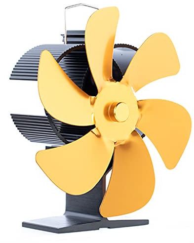 KieTeiiK Holzbrenner-Ventilator, Aluminiumlegierung, Ofenventilatoren für Holzofen, SF405S wärmebetriebener Ofenventilator, neu gestaltet, größerer Luftstrom, warme Luft durch das Haus für Ihr Zimmer