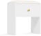Hello-5ive Dressing Table Stool with Storage Drawer, White Wooden Stool with Padded Bench Footrest for Dressing Table, Living Room, Hallway