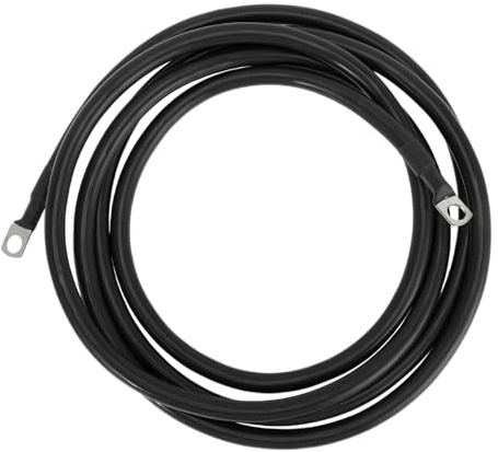 HOPESPANNER Universal Battery Inverter Cable 3/8 Lug 2 AWG Gauge 10FT 1 Pc | Black, Tinned Copper, Power Inverter Wire