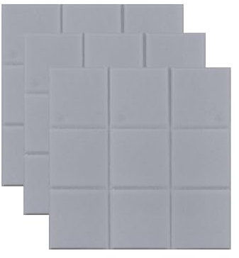 Individuell zusammensetzbare Pinnwand aus Filz nach Farbe, 3 Stück 30 x 30 cm selbstklebende Korktafel, 0,9 cm Notizen, Kalender, Bildertafel für Büro, Wohnzimmer, Schlafzimmer (Grau)