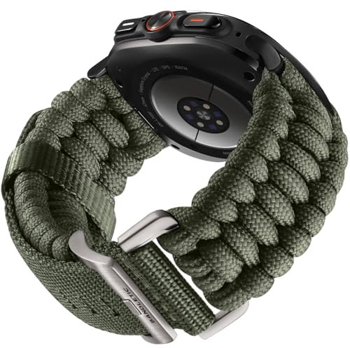 Bandletic Cinturini Compatibile con Samsung Galaxy Watch Ultra Cinturino 47mm, Sportivo in Nylon Morbido Traspirante Resistente Regolabile Paracord Banda per Galaxy Watch Ultra per Uomo Donna