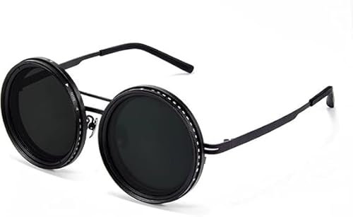 ViCUULY Verstellbare Sonnenbrille Mit 1–9 Gängen, Verstellbare Tönung, Polarisierte Runde Sonnenbrille Mit Stufenloser Nd9-Linse Für Frauen Und Männer (1PCS)