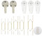 Plate Hangers for Walls - Set of 5 Invisible Plate Hangers (2 x 6 Inch, 2 x 8 Inch, 1 x 10 Inch) with 2 Small & 3 Medium Nail-Free Hooks - Secure Wall Plate Hangers for Picture Frames, Decorative Plat