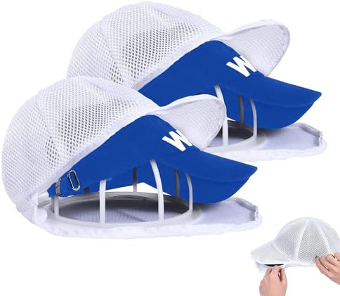 2 Pack Baseball Cap Washing Cage, Hat Washer for Washing Machine, Collapsi-ble Ball Hat Cleaner Cage, Baseball Cap Hat Washer for Washing Machine, Cap Washer, Ballcap Shaper Protector Holder