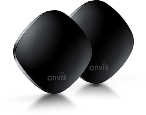 Onvis Smart Schlüsselfinder (2er Pack), Bluetooth Geldbörsen-Tracker Kompatibel mit Apple Wo ist? APP (iOS NUR), Key Finder für Gepäck/Taschen/Koffer, 3-Jahres-Akkulaufzeit, Apple MFi Certified