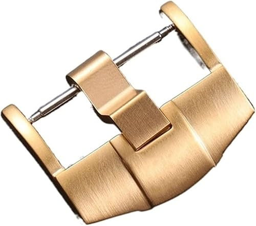 yaponuk 24 mm Dornschließe aus mattiertem Edelstahl in Roségold für die Dornschließe der Ap Royal Oak Brushed Watch(Gold)