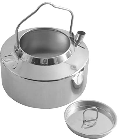 Abaodam Camping Wasserkocher Tragbarer Outdoor Kessel für Teezubereitung Ergonomischer Griff für Sicheres Gießen für Camping und Picknick Langlebig