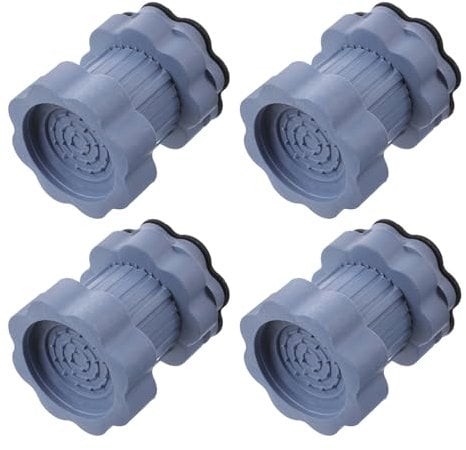 EXHUMKY 4 Stück Waschmaschinen Stabilisierungspads Rutschfeste Antivibrationsunterlage für Trommelwaschmaschinen Höhenverstellbar Elegantes Design für Leise Wäschepflege