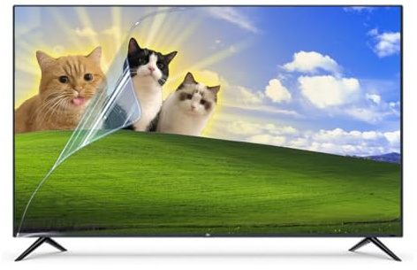 Matte Anti-Glare-Folie für TV 60-75 Zoll, Augenschutz Anti-Blaulicht, Keine Blase, Anti-Scratch-Displayschutzfolie, passend für LCD, LED, 4k OLED,65in