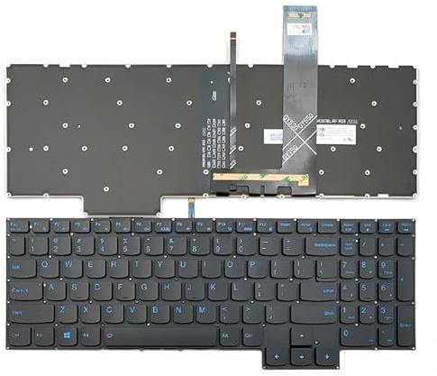 ZYJOZMD Teclado para portátil Lenovo Ideapad Gaming 3-15ARH05 3-15IMH05, Negro Estadounidense, con retroiluminación Azul