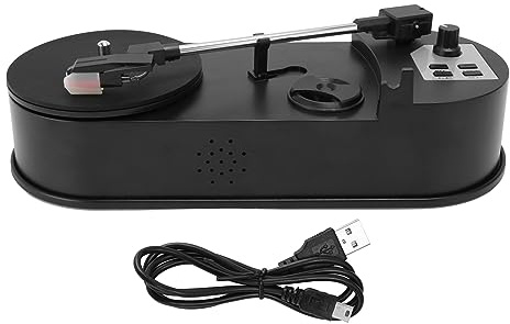 BAFOVY Plattenspieler-Plattenspieler, Tragbarer -USB-zu-MP3-Konverter mit Stereo-Ausgang für Musikliebhaber