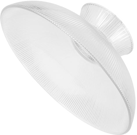 Healeved Coupe à Fruits en Verre Cristal Transparent sur Pied Texture Verticale, Grosse Capacité pour Service et Réception, Plateau Décoratif Polyvalent pour Maison et Table, Bol à Fruits