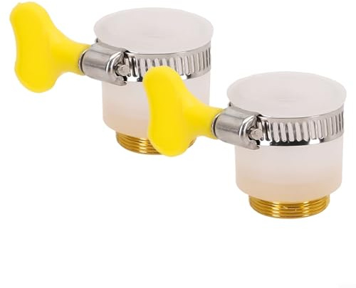 22 mm Schlauchadapter aus Metall für stabilen Küchenarmatur-Schlauchanschluss und Garten-Wasserwerkzeug-Einsatz (2 Stück)