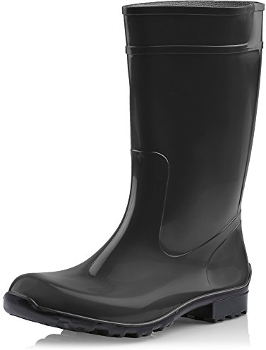 Ladeheid Stivali Pioggia Donna 100% Impermeabili Gomma Robusto e Confortevole Stivali Alti da Donna Scarpe Femminile LA-967 (Nero/Nero 41 EU)