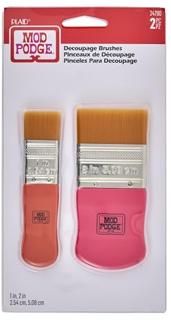 Plaid: Craft Mod Podge Pinsel Set 1 2 2/Pkg, Mehrfarbig, 22.86 X 12.06 X 1, 16 cm