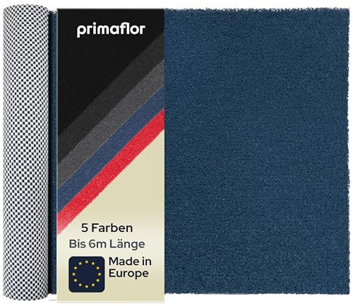 Primaflor - Ideen in Textil Vinyl-Schlingen-Matte Lorenzo - 1,20m x 1,00m, Blau, rutschfeste, Wasserdurchlässige, Hygienische Beckenumrandung, Spaghetti-Schmutzfang-Läufer für Nasszonen