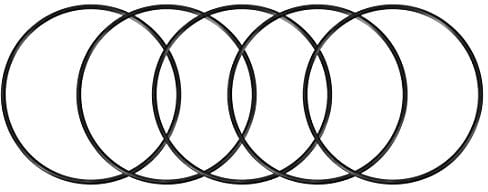 sourcing map 5 Stück O Ring Dichtungen 112 mm x 120 mm x 4 mm Metrische Nitrilkautschuk Gummidichtung Dichtungsring für Sahnespender Pumpe Schnellkupplung Ersatzdichtung Umfülladapter