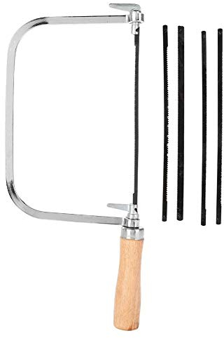 U-förmig Handsäge Metallsäge, Mini DIY Mehrzweck Schnittsäge Bügelsäge mit Sägeblatt 5 Wurzel für Holzarbeiten, Bogensägen Kurzsäge Säge für Holz, Kunststoff, Laminat
