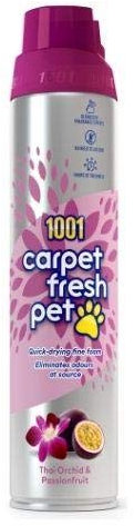 1001 Carpet Fresh, No Bleach, Woolsafe Approved, Thai Orchid & Passion Fruit 300ml (4 x 300ml)
